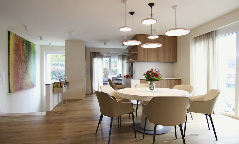 Neugestaltung Küche/Wohn-/Essbereich/Arbeitszimmer im Einfamilienhaus in Frankfurt
